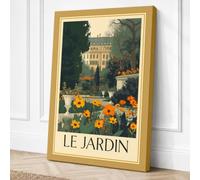 Le Jardin Vintage Canvas Wall Art Print 18x12 Inch (46 x 30 cm)