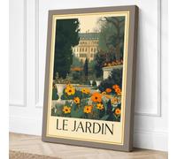 Le Jardin Vintage Canvas Wall Art Print 30x20 Inch (76 x 51 cm)