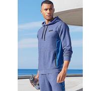 Le Jogger Slogan Print Sporty Hoodie Blue