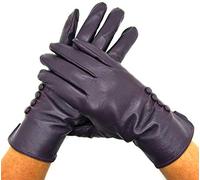 LE Ladies New Premium Quality Super Soft Real Leather Gloves (X Large, Purple)