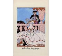 Le Lecon bien apprise. The lesson well learned. Print from the magazine La Guirlande des Mois published annually from 1917 - 1921. After a work by French illustrator George Barbier 1882 - 1932. Poster