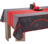 Le linge de Jules - Anti-Stain Tablecloth Astrid red - size : Rectangular 59x94 inches