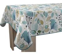 Le linge de Jules Bloom Stain-Resistant Tablecloth Rectangular 150 x 300 cm, Blue, Beige