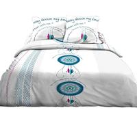 Le linge de Jules Dream Blue 240x260 Duvet Cover and 2 Pillowcases 100% Cotton 57 Thread Count