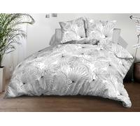Le linge de Jules Olinda Grey Microfibre Flat Sheet + Fitted Sheet 140 x 190 cm + 2 Pillowcases