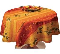 Le linge de Jules Olivo Stain-Resistant Tablecloth Oval 150 x 240 cm Red