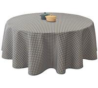 Le linge de Jules Paon Anthracite-Resistant Tablecloth - Round 160 cm