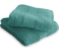 Le linge de Jules Set of 2 Hand Towels 50 x 90 cm 100% Cotton 450 g/m² Lagoon Green