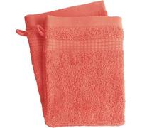 Le linge de Jules Set of 2 Washcloths - 100% Cotton - 450 g/m² - Coral