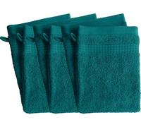 Le linge de Jules Set of 6 Wash Mitts - 100% Cotton - 450 g/m² - Duck Blue