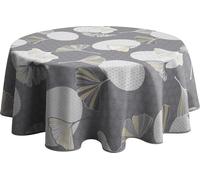 Le linge de Jules Stain Resistant Tablecloth Kobe Grey Oval 150 x 240 cm