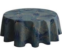 Le linge de Jules Stain-Resistant Tablecloth Olinda Blue Round 160 cm