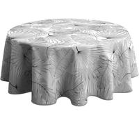 Le linge de Jules Stain-Resistant Tablecloth Olinda Grey Round 160 cm