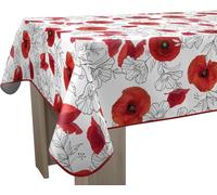 Le linge de Jules Stain Resistant Tablecloth Poppy Rectangle 150x300cm