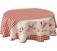 Le linge de Jules Stain-Resistant Tablecloth Round 160 cm Red