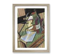 Le Livre By Juan Gris Classic Painting Framed Wall Art Print, Ready to Hang Picture for Living Room Bedroom Home Office Décor, Oak A3 (34 x 46 cm)