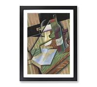 Le Livre By Juan Gris Classic Painting Framed Wall Art Print, Ready to Hang Picture for Living Room Bedroom Home Office Décor, Black A4 (34 x 25 cm)