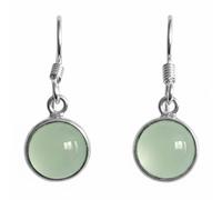 Le Luft - Aqua chalcedony sterling silver earrings - Stone size 7mm
