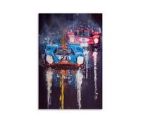 Le Mans Car Posters Canvas Print Aesthetic Wall Art Modern Home Decor for Bedroom Living Room16x24inch(40x60cm) Unframe-style