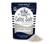 LE MARINIER CELTIC SALT Dry Grey Thick Sea Salt, 1.1 Lb - 18 Ounces +82 Minerals 100% Natural Unrefined French Sea Salt, Celtic Hand Harvested Mineral Salt, Sel Gris, Sea Salt For Recar