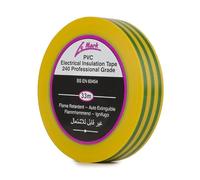 Le Mark Earth PVC Electrical Insulation Tape - 33m x 19mm, Flame Retardant, RoHS & BS EN 60454-2 Compliant, Water & Abrasion Resistant, Easy Unwind & Tear, Professional Grade