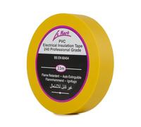 Le Mark Yellow PVC Electrical Insulation Tape - 33m x 19mm, Flame Retardant, RoHS & BS EN 60454-2 Compliant, Water & Abrasion Resistant, Easy Unwind & Tear, Professional Grade
