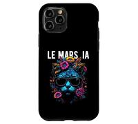Le Mars IA Cat Wearing Sunglasses and Flowers Design Case for iPhone 11 Pro
