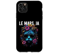 Le Mars IA Cat Wearing Sunglasses and Flowers Design Case for iPhone 11 Pro Max