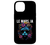 Le Mars IA Cat Wearing Sunglasses and Flowers Design Case for iPhone 14