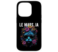 Le Mars IA Cat Wearing Sunglasses and Flowers Design Case for iPhone 14 Pro