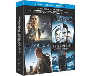 Le Meilleur de la science-fiction - Coffret : Premier contact + Bienvenue à Gattaca + Elysium + Total Recall : mémoires programmées [Blu-ray + Copie digitale]