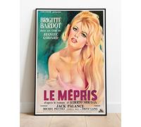 Le Mepris - Contempt - Jack Palance Brigitte Bardot : Movie Film Promo International Version : A Huge 36"x24" Poster Print Similar (Slightly Larger) to A1 Size : Vintage Retro Reproduction