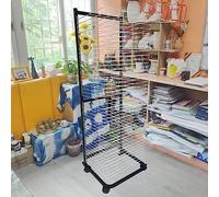 le Metal Art Sto Rack - Floor-Standing Artwork Display Shelf, Powder Coated Design, Versatile Art Drying & Sto Solut for Artists, 20" Size