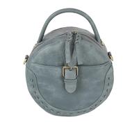 Le Miel Mini Round Tassel Charm Vegan Leather Crossbody Shoulder Sling Bag for Women, Cqf012(blue)