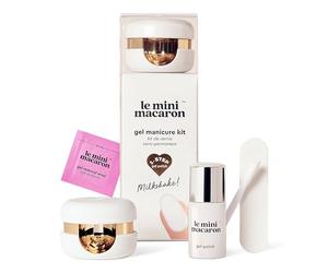 Le Mini Macaroon - Semi-Permanent Manicure and Pedicure Kit - LED Nail Varnish and Lamp - Fast UV Drying - Milkshake Nail Gel Polish