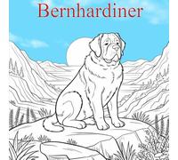 Le monde des Saint-Bernard - Livre de coloriage relaxant pour les amoureux des chiens: Illustrations réalistes, lignes claires, sans couleur