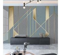 le monde du papier peint GREY GOLD GREEN GEOMETRIC WALLPAPER