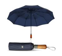 Le Monde du Parapluie - Automatic Folding Umbrella for Men - Triple Umbrella, Blue, Classic