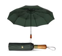 Le Monde du Parapluie - Automatic Folding Umbrella for Men - Triple Umbrella, Green, Classic
