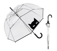 Le Monde du Parapluie - Automatic transparent bell umbrella - anti-wind - 8 fiberglass ribs - solid - Cat