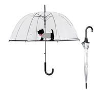 Le Monde du Parapluie - Automatic Transparent Bell Umbrella - Windproof - 8 Fiberglass Ribs - Strong - Cute Dog