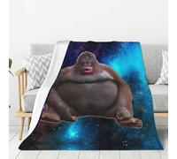 Le Monke Throw Blankets 50"x40" Lightweight Flannel Fleece Cozy Soft Blanket Home Decor for Couch Bed Sofa Bedroom Living Room Travel Birthday Christmas All Season