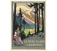 Le Mont Blanc Chamonix Travel Poster/Print/Picture Satin Photo Paper - A1-594mm x 841mm