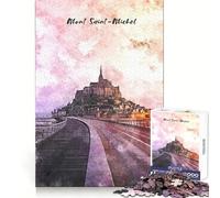 Le Mont Saint Michel 1000 Piece Puzzle For Adults Creative Play Snug Joint Real Challenge Night Activity (50x75cm)