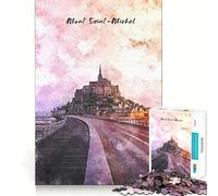 Le Mont Saint Michel 1000 Piece Puzzle For Adults Creative Play Snug Joint Real Challenge Night Activity (50x75cm)