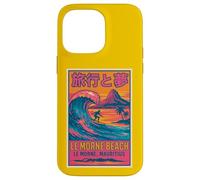 Le Morne Beach Mauritius Surfing Retro Travel Sunset Fun Art Case for iPhone 14 Pro Max
