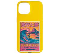 Le Morne Beach Mauritius Surfing Retro Travel Sunset Fun Art Case for iPhone 15