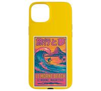 Le Morne Beach Mauritius Surfing Retro Travel Sunset Fun Art Case for iPhone 15 Plus
