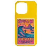 Le Morne Beach Mauritius Surfing Retro Travel Sunset Fun Art Case for iPhone 15 Pro Max