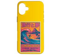 Le Morne Beach Mauritius Surfing Retro Travel Sunset Fun Art Case for iPhone 16 Plus